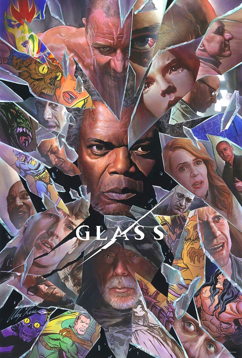 alexrossglas - "Vidro", a sequência de "Corpo Fechado" e "Fragmentado" ganha trailer e cartaz desenhado por Alex Ross